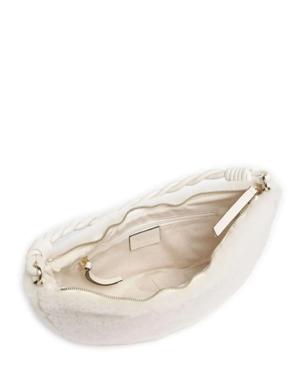 Shearling Moon Schultertasche Fell elfenbein