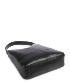 Shelby Beuteltasche fein genarbtes Rindsleder schwarz