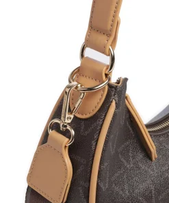 Shelby Schultertasche Lederimitat dunkelbraun