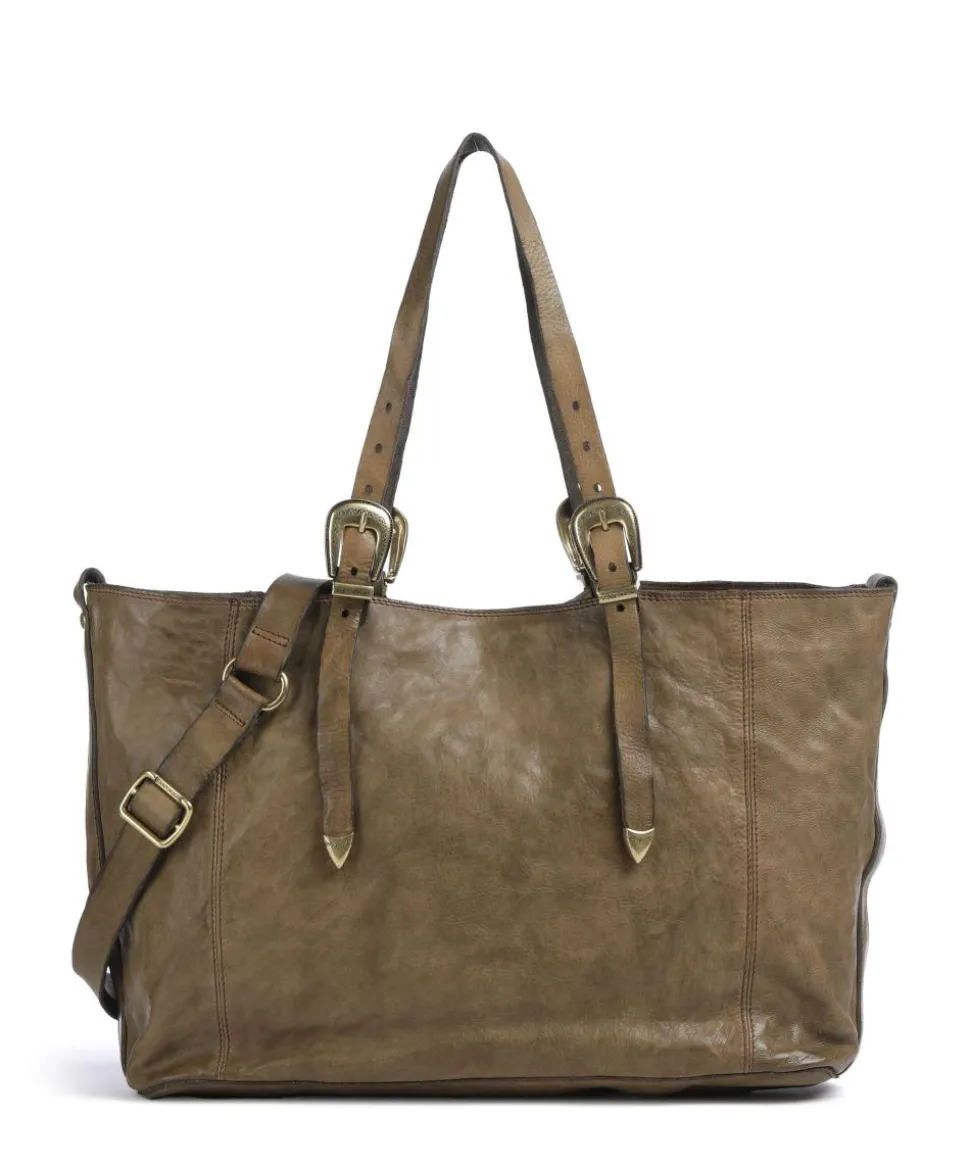 Shopper fein genarbtes Rindsleder olivgrün