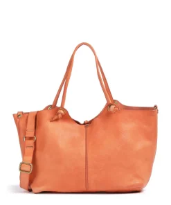 Shopper fein genarbtes Rindsleder orange
