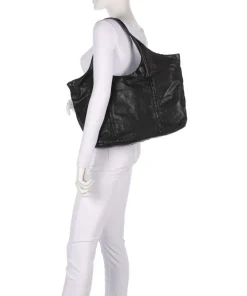 Shopper fein genarbtes Rindsleder schwarz