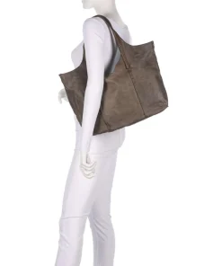 Shopper fein genarbtes Rindsleder dunkelgrau