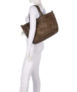 Shopper fein genarbtes Rindsleder olivgrün