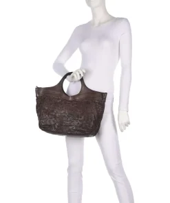 Shopper fein genarbtes Rindsleder dunkelgrau