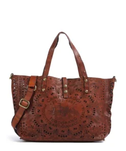 Shopper fein genarbtes Rindsleder cognac