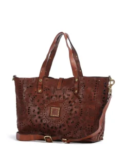 Shopper fein genarbtes Rindsleder cognac