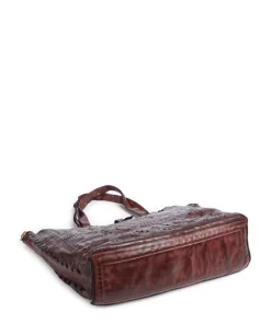 Shopper fein genarbtes Rindsleder dunkelrot