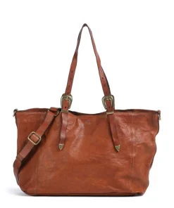 Shopper fein genarbtes Rindsleder cognac