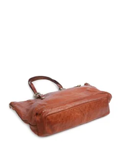 Shopper fein genarbtes Rindsleder cognac