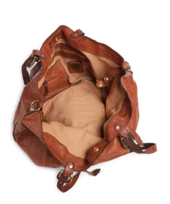 Shopper fein genarbtes Rindsleder cognac