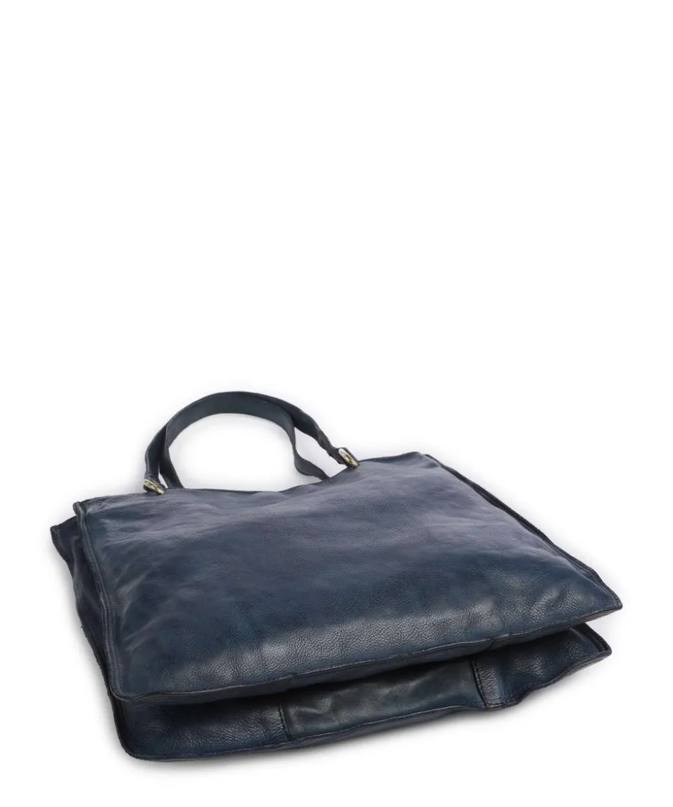 Shopper genarbtes Rindsleder dunkelblau