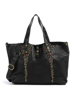 Shopper genarbtes Rindsleder schwarz