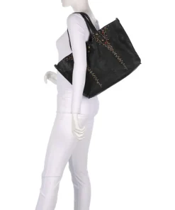 Shopper genarbtes Rindsleder schwarz