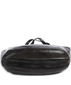 Shopper genarbtes Rindsleder schwarz