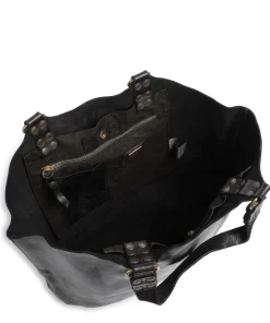Shopper genarbtes Rindsleder schwarz