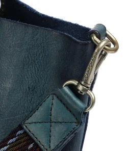 Shopper genarbtes Rindsleder petrol