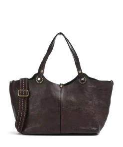 Shopper genarbtes Rindsleder dunkelbraun