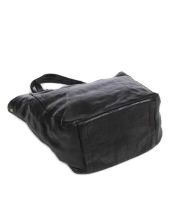 Shopper genarbtes Rindsleder schwarz