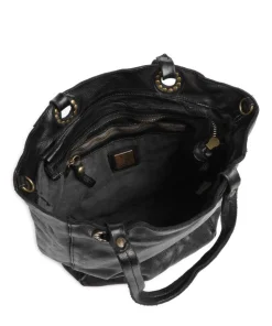 Shopper genarbtes Rindsleder schwarz