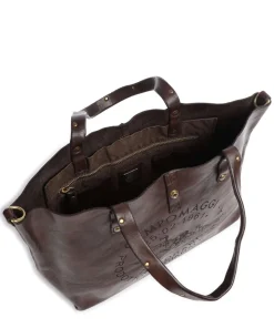 Shopper genarbtes Rindsleder dunkelbraun