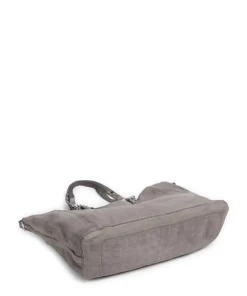 Shopper genarbtes Rindsleder grau