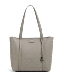 Silvye Shopper Lederimitat taupe