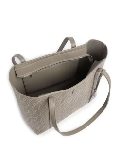 Silvye Shopper Lederimitat taupe