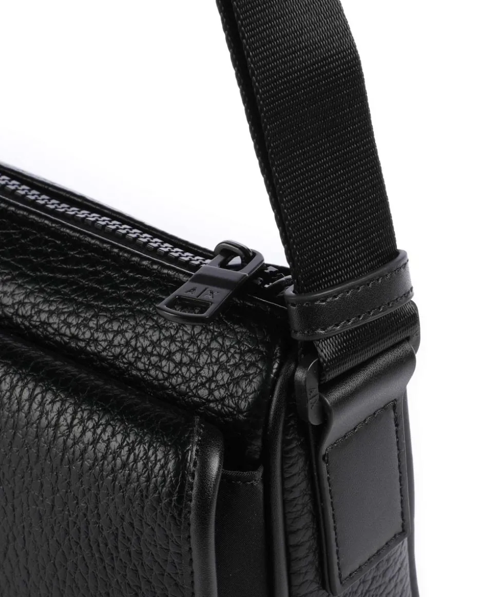 Simon Umhängetasche Lederimitat schwarz