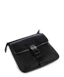 Simon Umhängetasche Lederimitat schwarz