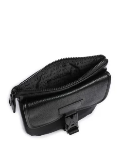 Simon Umhängetasche Lederimitat schwarz