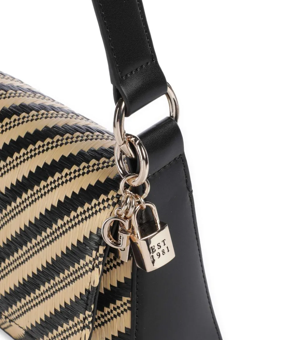 Simona Schultertasche Polypropylen natur/schwarz