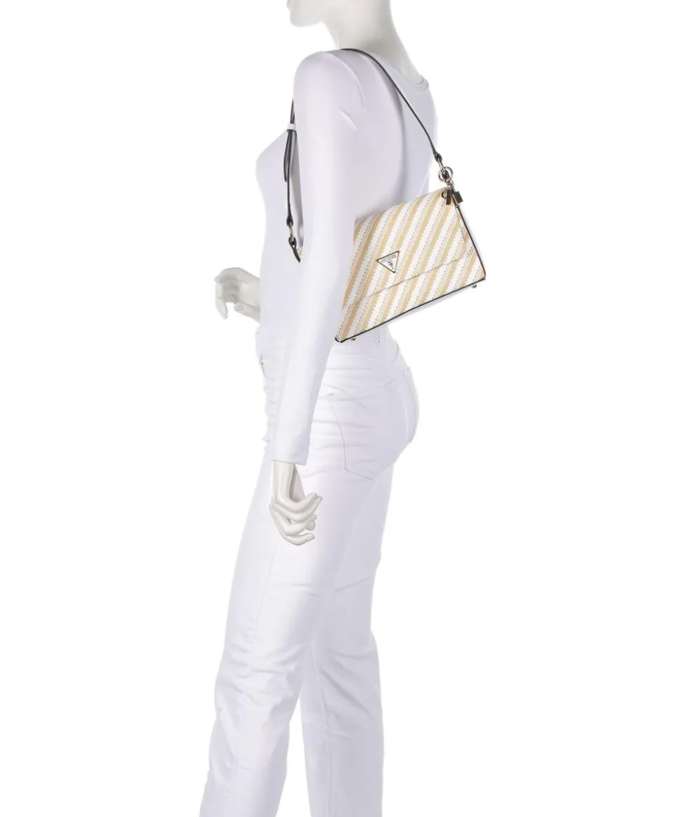 Simona Schultertasche Polypropylen natur/weiß