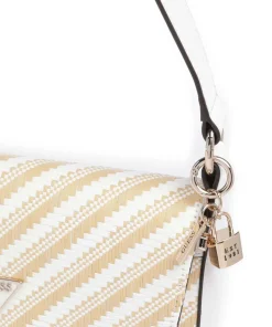 Simona Schultertasche Polypropylen natur/weiß