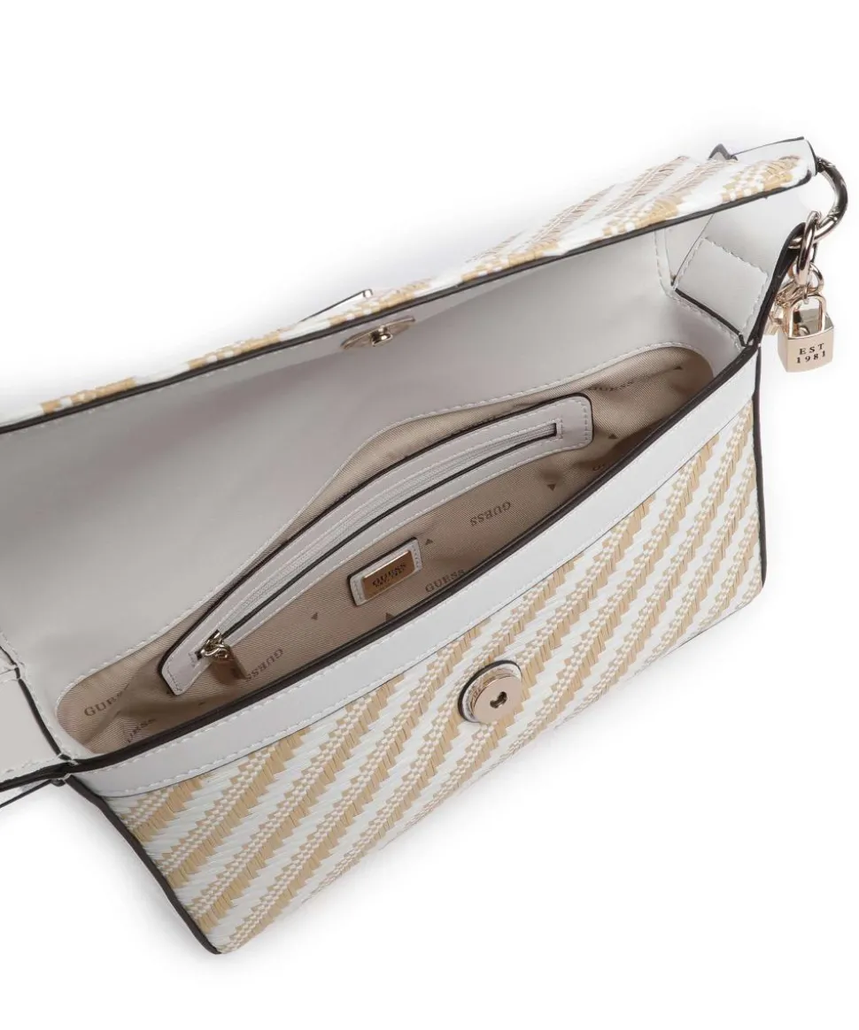 Simona Schultertasche Polypropylen natur/weiß