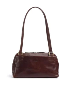 Single Tracollina Schultertasche fein genarbtes Rindsleder braun