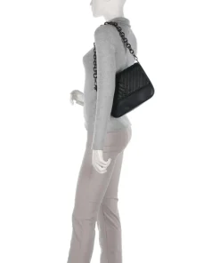 Sira Schultertasche Lederimitat schwarz