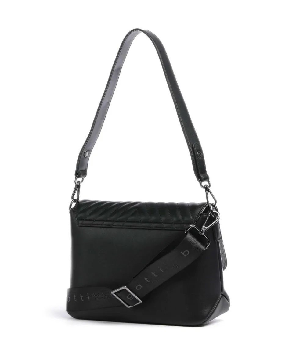 Sira Schultertasche Lederimitat schwarz