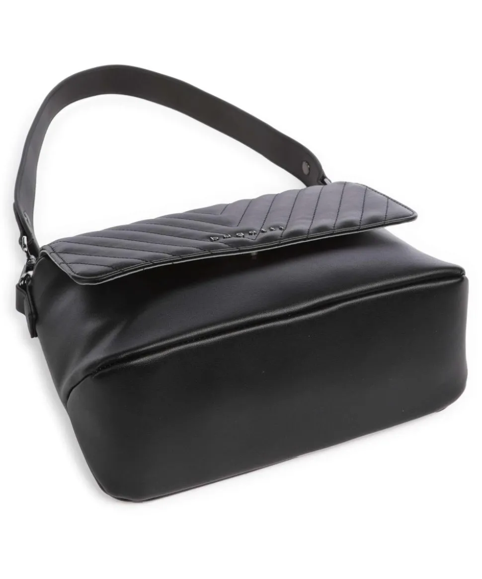 Sira Schultertasche Lederimitat schwarz