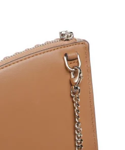 Slice Umhängetasche Textil, fein genarbtes Rindsleder beige/braun