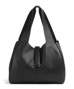 Sloane Street Beuteltasche genarbtes Rindsleder schwarz
