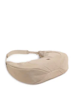 Slouchy Big Beuteltasche aufgerautes Kalbsleder beige