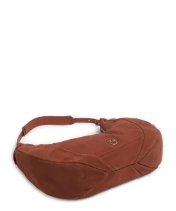 Slouchy Big Beuteltasche aufgerautes Kalbsleder braun