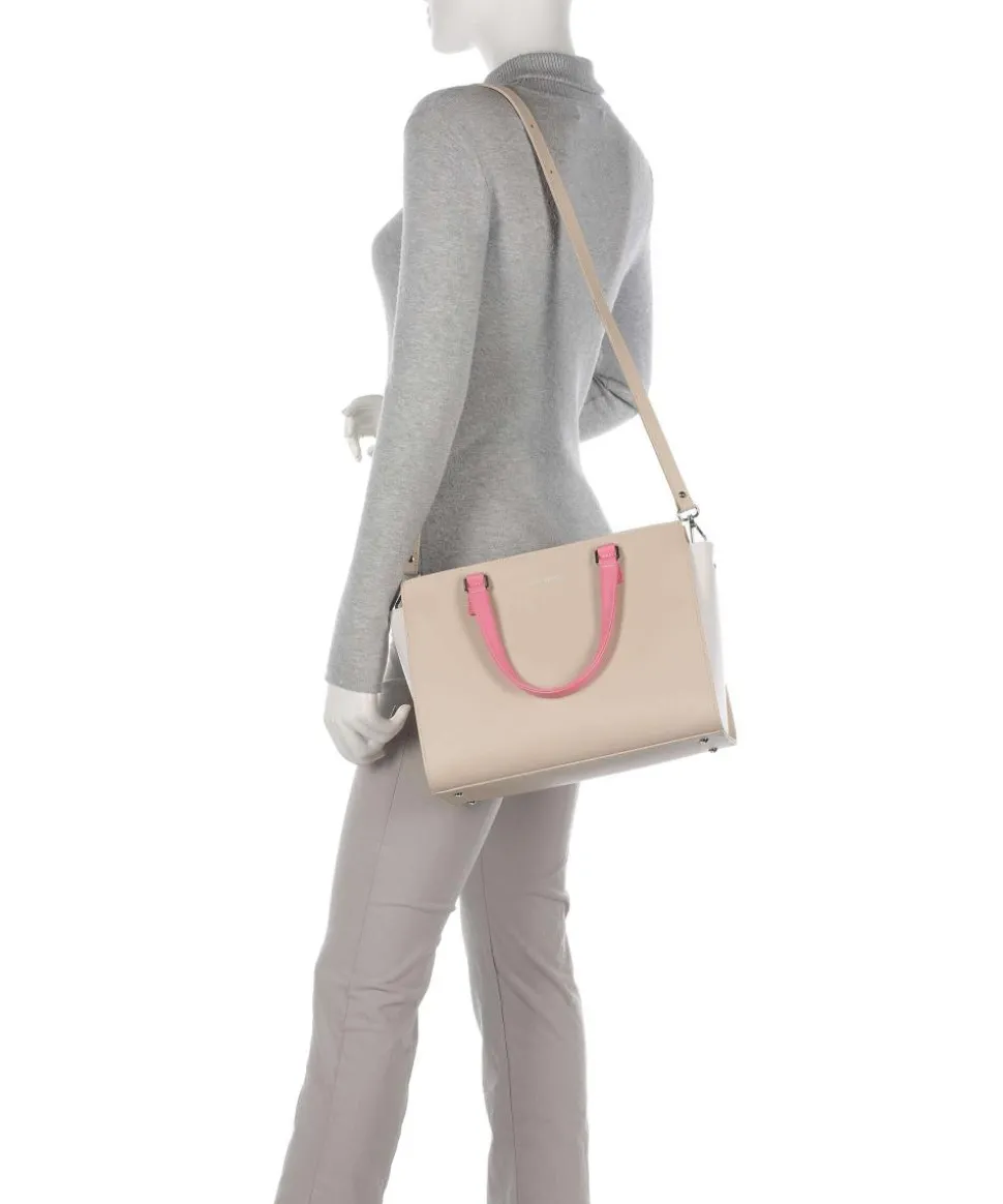 Smooth Handtasche Rindsleder beige