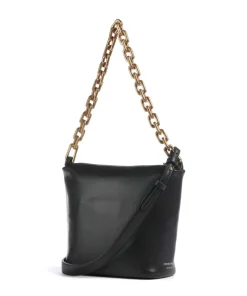 Sofi Schultertasche fein genarbtes Rindsleder schwarz