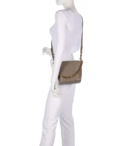 Sofi Schultertasche fein genarbtes Rindsleder taupe