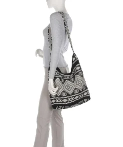 Soft Luxury Beuteltasche Baumwolle weiß/schwarz