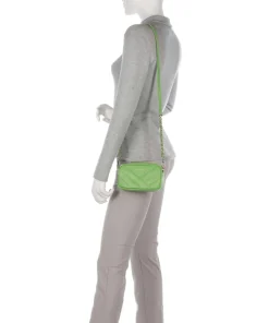 Soft Matelassé Umhängetasche weiches Rindsleder grün