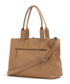 Soft Skylar Aktentasche 13″ genarbtes Leder hellbraun