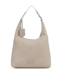 Soft Skylar Beuteltasche genarbtes Leder hellgrau